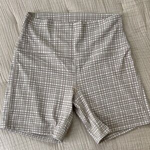 Lululemon Athletica Plaid Bike Shorts